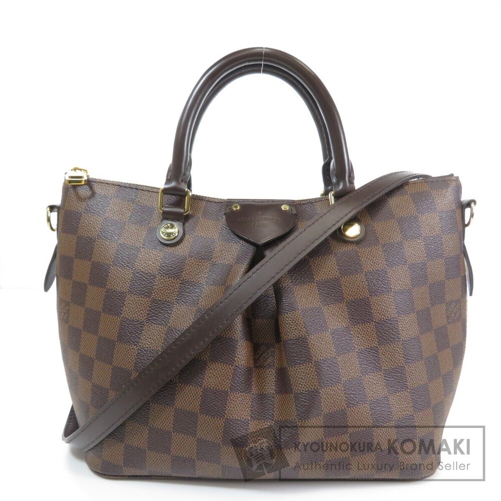 Louis Vuitton Siena Damier Ebene Brown Handbag Canvas